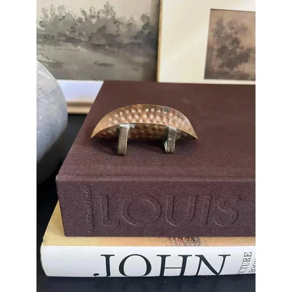 Vintage Hammered Copper Basket Toothpick Holder Match Holder Mini Log Holder - Picture 3 of 6